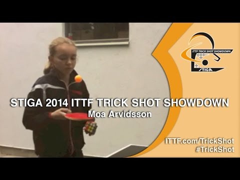 Moa Arvidsson - STIGA 2014 Table Tennis TrickShot Showdown