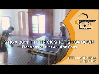 Francisco Arbuet y Julian Sosa - STIGA 2014 Table Tennis TrickShot Showdown