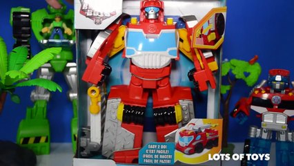 Transformers Rescue Bots Surprise Eggs and Bumblebee Motorcycle Robot, Heatwave, Dinotrux