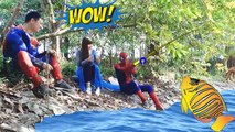 Spiderman vs Frozen Elsa & Superman go fishing ✦ Hulk & Deadpool kidnap Elsa! Fun Superhero in Real Life