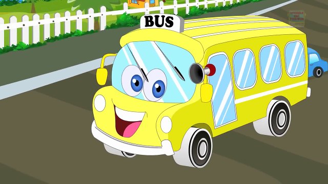 Wheels on the Bus Go Round and Round Rhyme - Popular Nursery Rhymes and Songs for Children