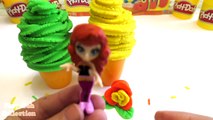 Play Doh Ice Cream Surprise Eggs SpongeBob Barbie Peppa Pig Star Wars