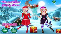 ♛ Disney Princess Frozen Sisters Elsa And Anna Helping Santa Claus - Christmas Dress Up Ga