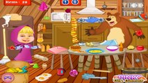 Fun MASHA Messy Kitchen Movie Play Best Cleaning Games Online for Little Kids