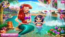 Ariel dando banho no seu bebê A pequena sereia