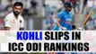 Virat Kohli slips in ICC ODI Rankings | Oneindia News