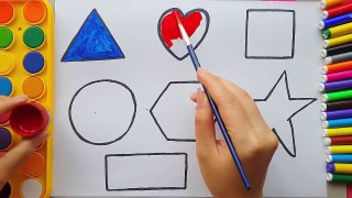 How to Draw Shapes Step By Step and coloring shapes for toddlers