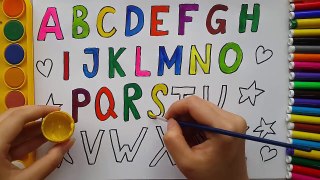 Drawing Alphabets and Coloring Princess Dress for Learning Colors Kid Video