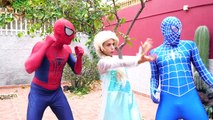 Frozen Elsa Chase by Mad Toilet Vampire! Spiderman, Superman & Joker in Real Life