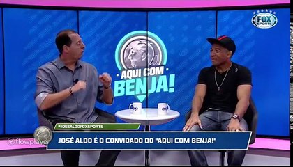 Aqui com Benja recebe José Aldo torcedor do flamengo de carteirinha - 25/03/2017