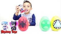 Avengers Toys - Play-doh Surprise Eggs w/ Imaginext Batman Toys Avengers & Spiderman Toys