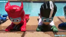 PJ Masks Toys Pool Water Learn Colors Bath Paint With Catboy Underwater Romeo Game Chase P