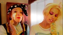 Frozen Elsa & Anna SPA DAY! w/ Joker Princess Anna Belle Hulk Bad Baby Joker Girl! Superhero Fun