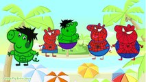 Peppa Pig Finger Family Spider Man Hulk Iron Man Nursery Rhymes Song For Children