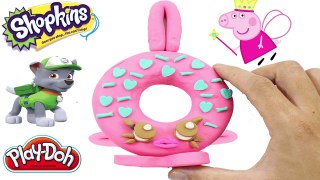 Play Doh & Peppa Pig Toys!! - Create shopkins playdoh donut cake with Paw Patrol Fun for K