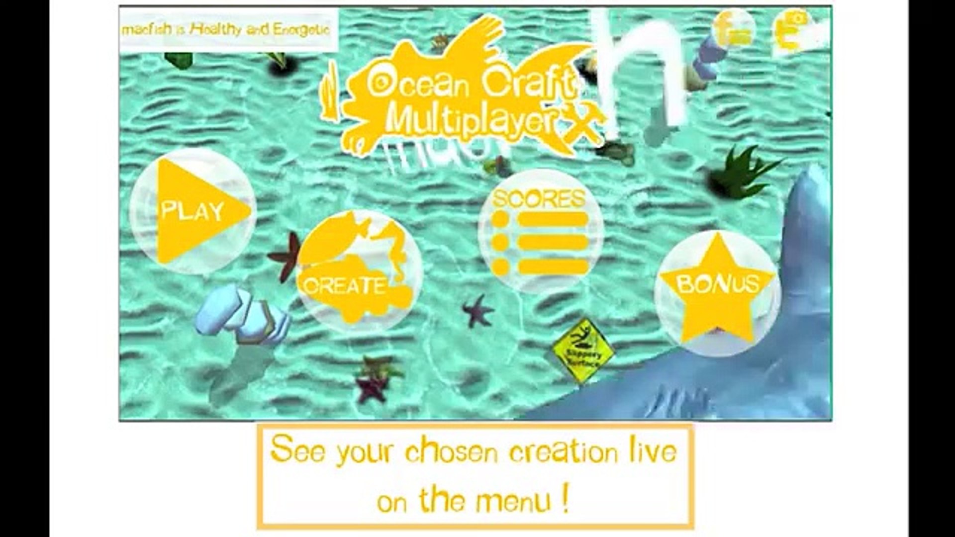 Ocean Craft Multiplayer Trailer and Gameplay : OCM Online Underwater Simulator with Crafti