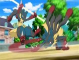 Pokemon X and Y Episode 32 Ash Pikachu VS Lucario Mega Evolution