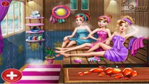 Disney Princesses Super Barbie Elsa Rapunzel Ariel Anna Sauna Realife Relax Games Compilat