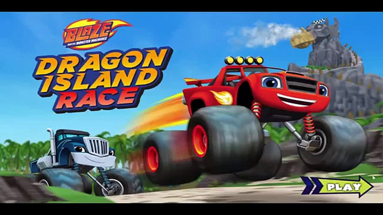 Blaze and the Monster Machines - DRAGON ISLAND RACE - New Game Video