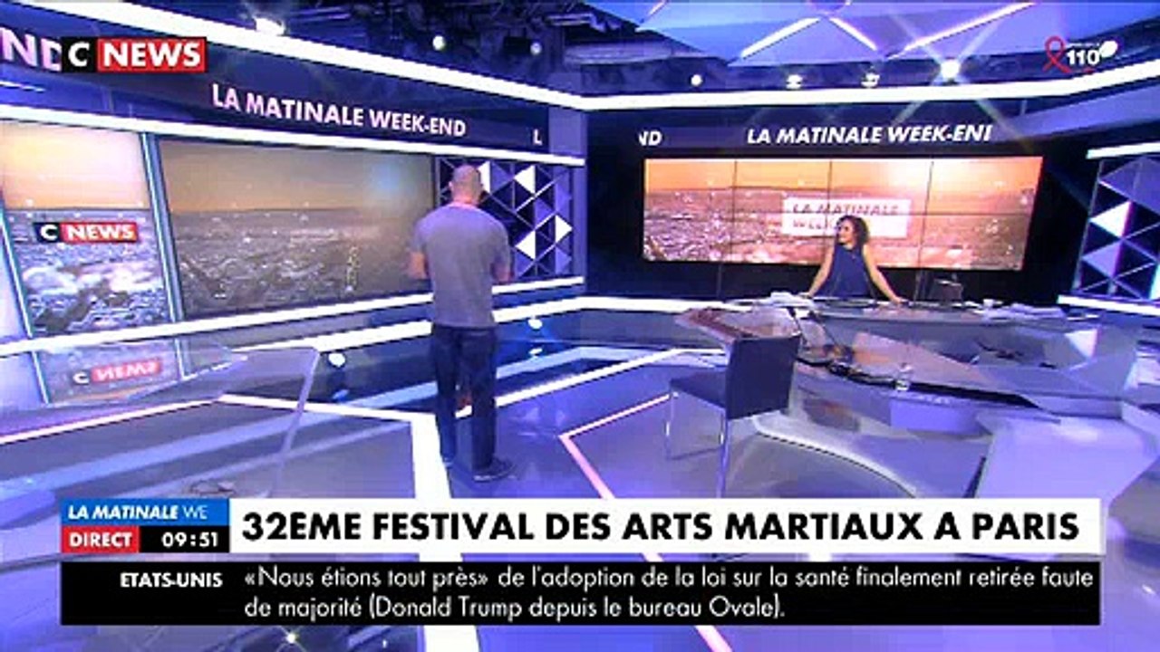 Le présentateur de la matinale de CNews Thomas Lequertier se retrouve à terre en direct après une prise de judo!