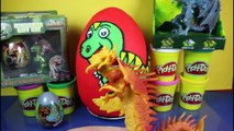 Lumea Dinozaurilor Ou Super Urias Play Doh plin cu Jucarii Surpriza 2016