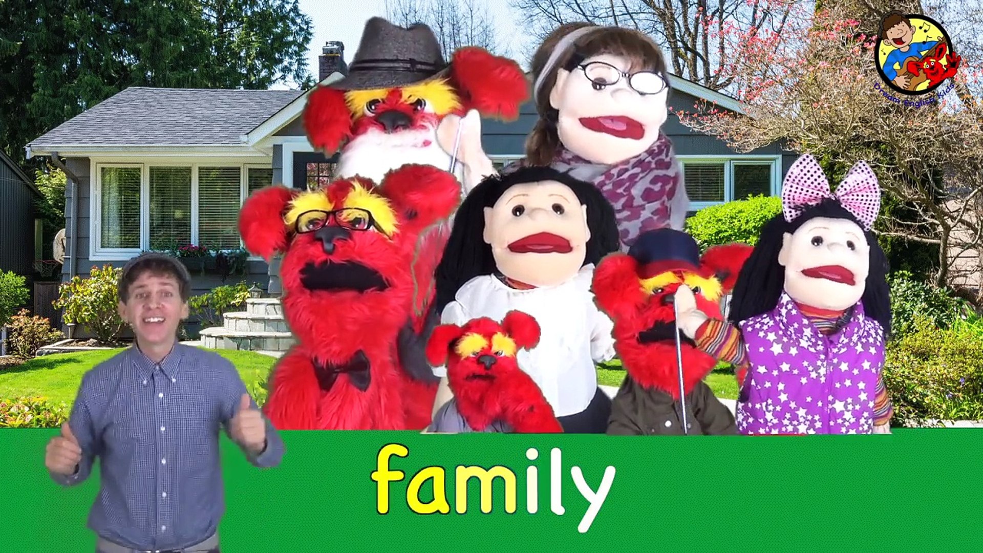 Kids vocabulary - Family - family members & tree - Learn English educational video for kid
