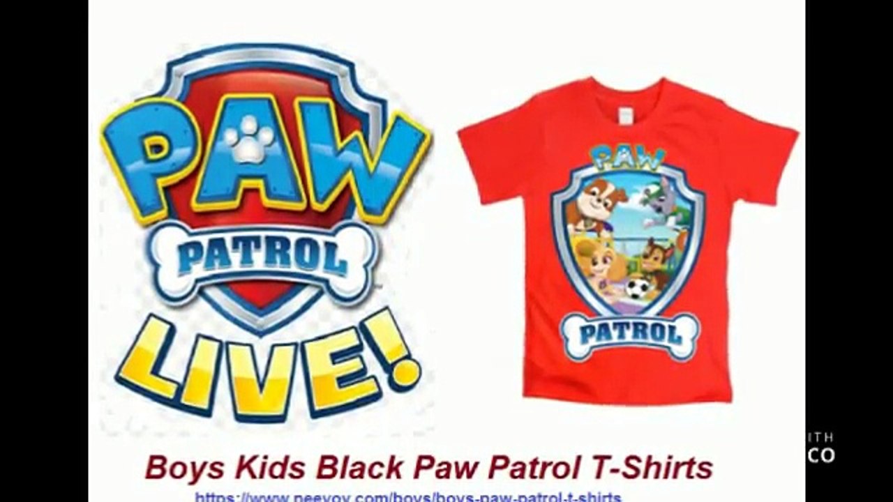 Boys Kids Red Paw Patrol T Shirts