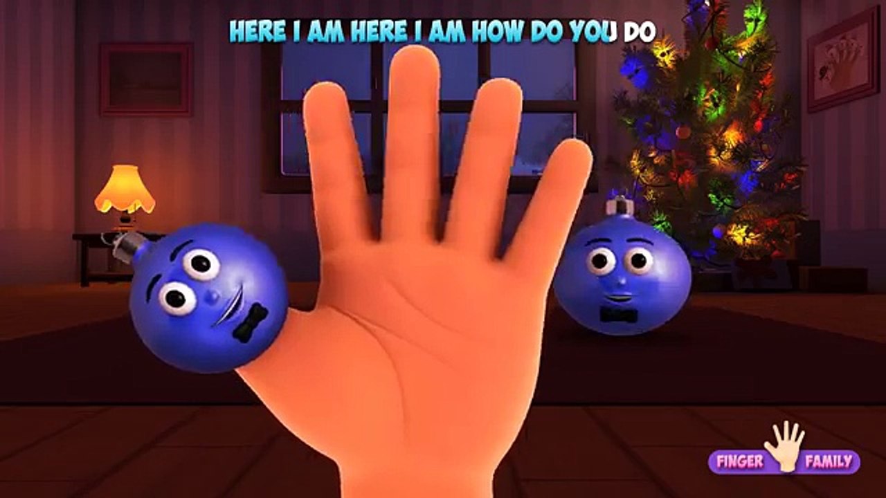 В палец Семья Рождество мяч Семья питомник рифма Рождество палец Семья песни
