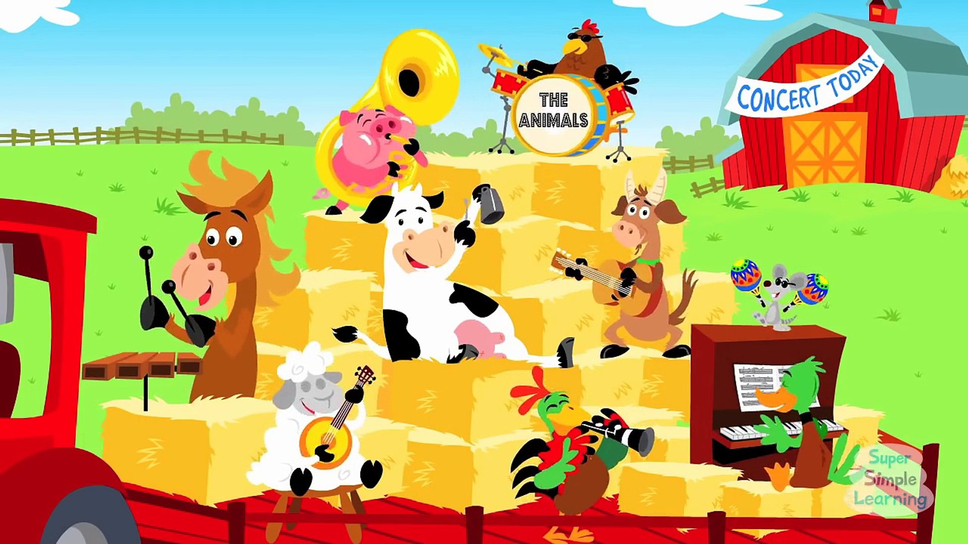 Детские видео животных. Super simple Farm animals. The animals on the Farm super simple Songs.