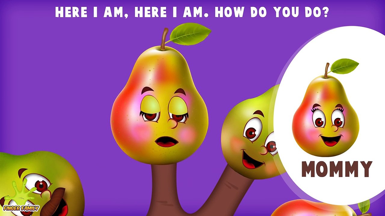 Pear, Apple, Cherry and Orange Finger Family Songs | Finger Family Collection Kids Songs T