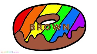 Learn Colors with Rainbow Cupcake Coloring Pages (19) Rainbow Donut Cake Popsicle Ice Crea