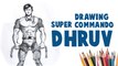 Raj Comics Superhero | SUPER COMMANDO DHRUVA | DRAWING  |SPEED DRAWING|