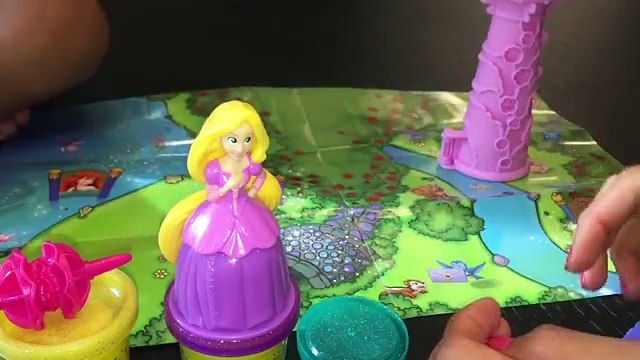 Красавица Замок полный дисней Сад играть-DOH Набор для игр Принцесса Рапунцель Подводный Ariel Auro
