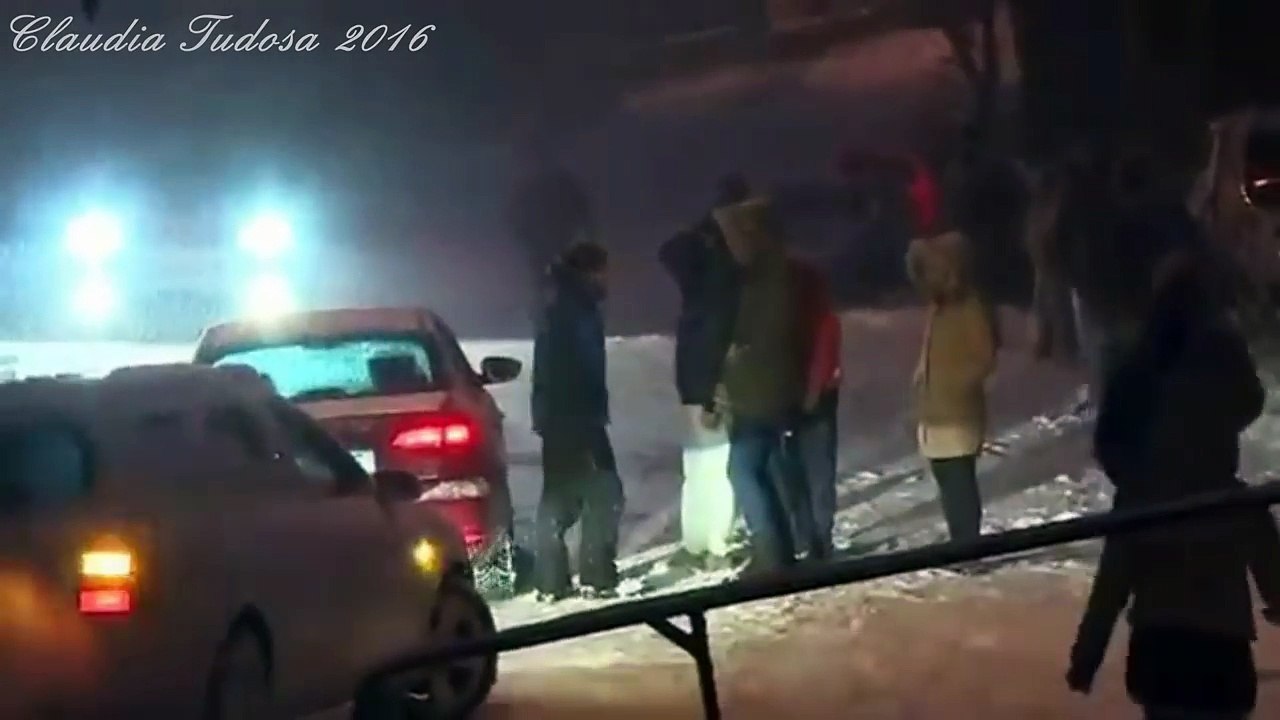 Snow Driving Fail!2016 Multi-Car Crash Snow Slide on Ice.