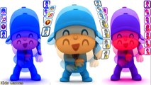 Learn Animals with Talking Pocoyo Colors Reaction Compilation Funny Videos 2016