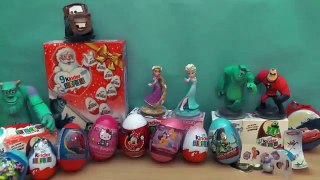 12 surprises Eggs Unboxing Dora The Explorer Hello Kitty Toy Story Disney Princess Movie