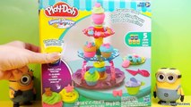 Play-Doh Cupcake Tower Sweet Shoppe Minions Dave Carl eat cupcakes MsDisneyReviews- LEGO D