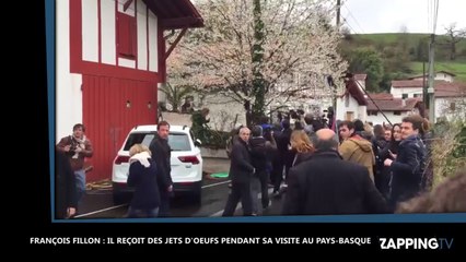 François Fillon accueilli par des jets d’œufs pour sa visite au Pays basque