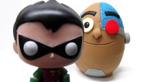 TEEN TITANS GO! Giant Surprise Egg Mashup Raven Cyborg Starfire   Buff Robin Funny Epic To