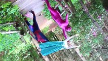 Frozen Elsa & Spiderman vs Joker! w/ Pink Spidergirl Mermaid Maleficent Joker Girl kids to