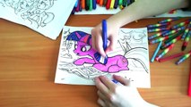 My Little Pony New Coloring Pages for Kids Colors Sparkle Coloring colored markers felt pe