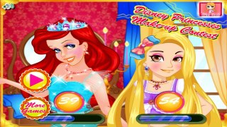 Disney Princess Elsa Jasmine Anna Belle and Aurora Makeup Game for Girls