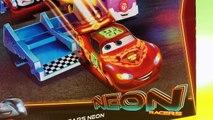new Cars 2 Neon Nights Track Set Disney Pixar Metallic Finish Lightning McQueen and Taia