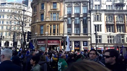 Anti Brexit protest at Trafalgar Square