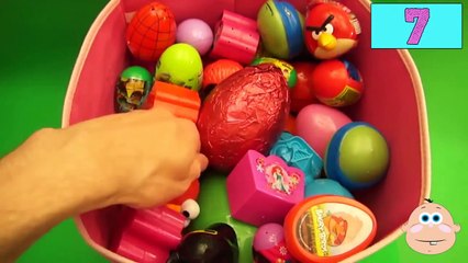 NEW Huge 101 Surprise Egg Opening Kinder Surprise Elmo Disney Pixar Cars Mickey Minnie Mou