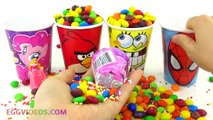 M&Ms Candy Surprise Toys & Eggs Finding Dory Disney Princess The Zelfs My Little Pony Cups