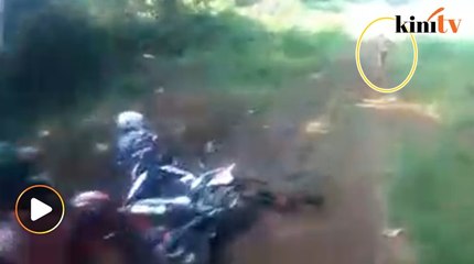 Penunggang motocross jatuh terserempak 'makhluk Mante'
