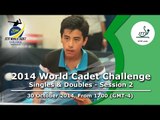 2014 ITTF World Cadet Challenge – Singles Groups and Doubles – Session 2