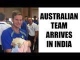 India vs Australia: Steven Smith and Co. arrive in Mumbai for four test series | Oneindia News