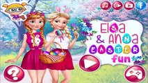 Disney Frozen Princess Elsa Anna Ariel Rapunzel & Barbie Easter Dress Up Games for Girls C